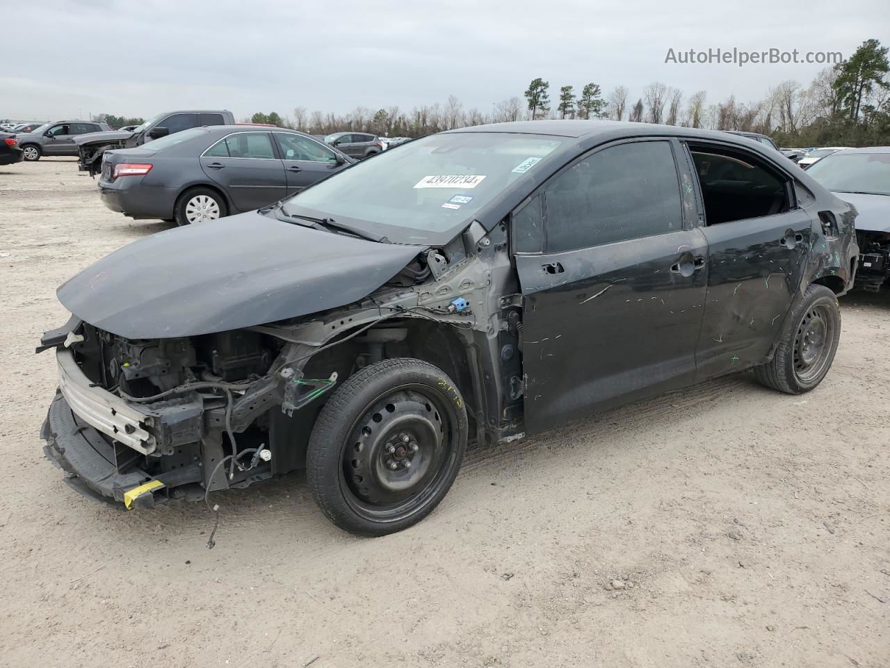 2021 Toyota Corolla Le Черный vin: JTDEPMAE1MJ180625