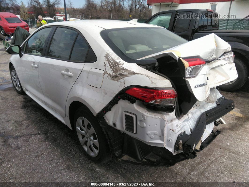 2021 Toyota Corolla Le White vin: JTDEPMAE2MJ119445