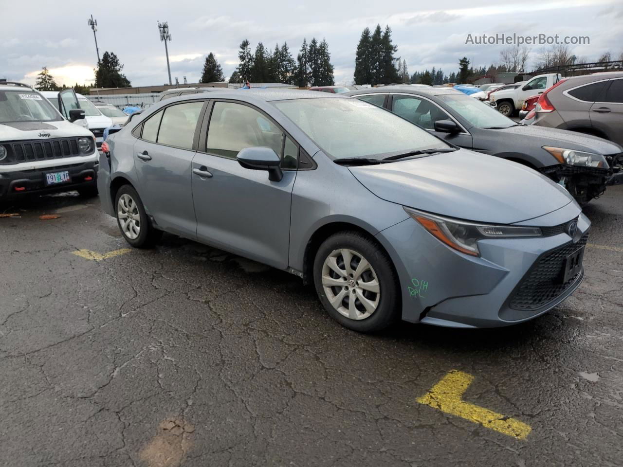 2021 Toyota Corolla Le Blue vin: JTDEPMAE2MJ161694