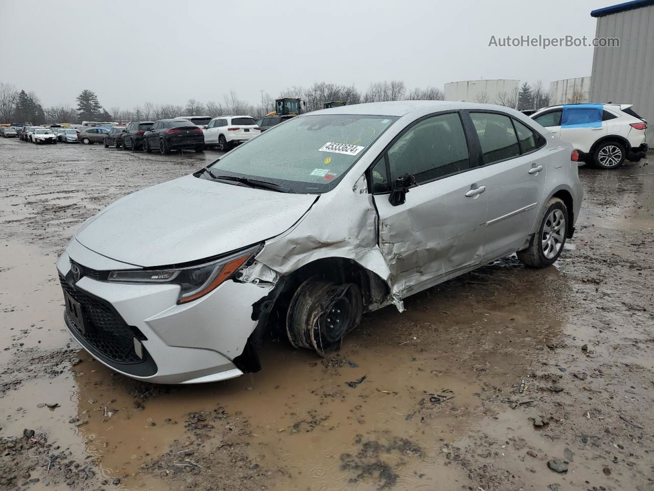 2021 Toyota Corolla Le Серебряный vin: JTDEPMAE3MJ134066