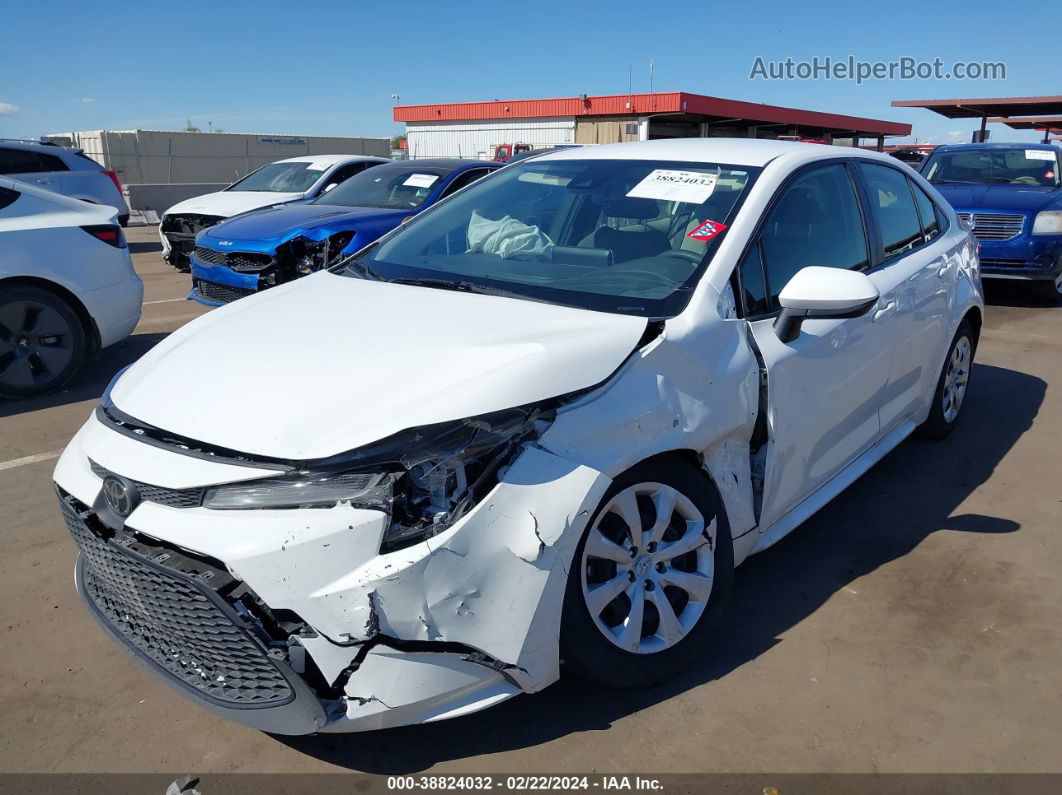 2021 Toyota Corolla Le White vin: JTDEPMAE3MJ161218