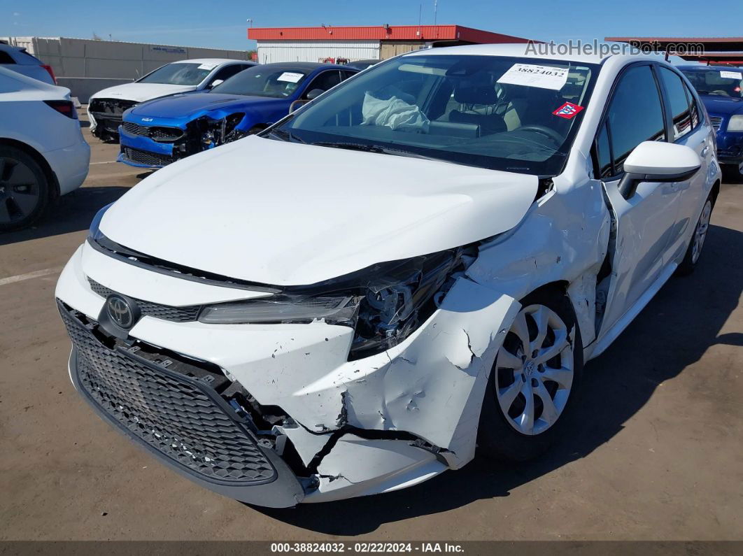 2021 Toyota Corolla Le White vin: JTDEPMAE3MJ161218