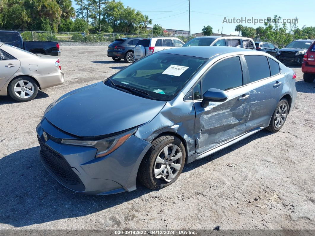 2021 Toyota Corolla Le Blue vin: JTDEPMAE4MJ154410