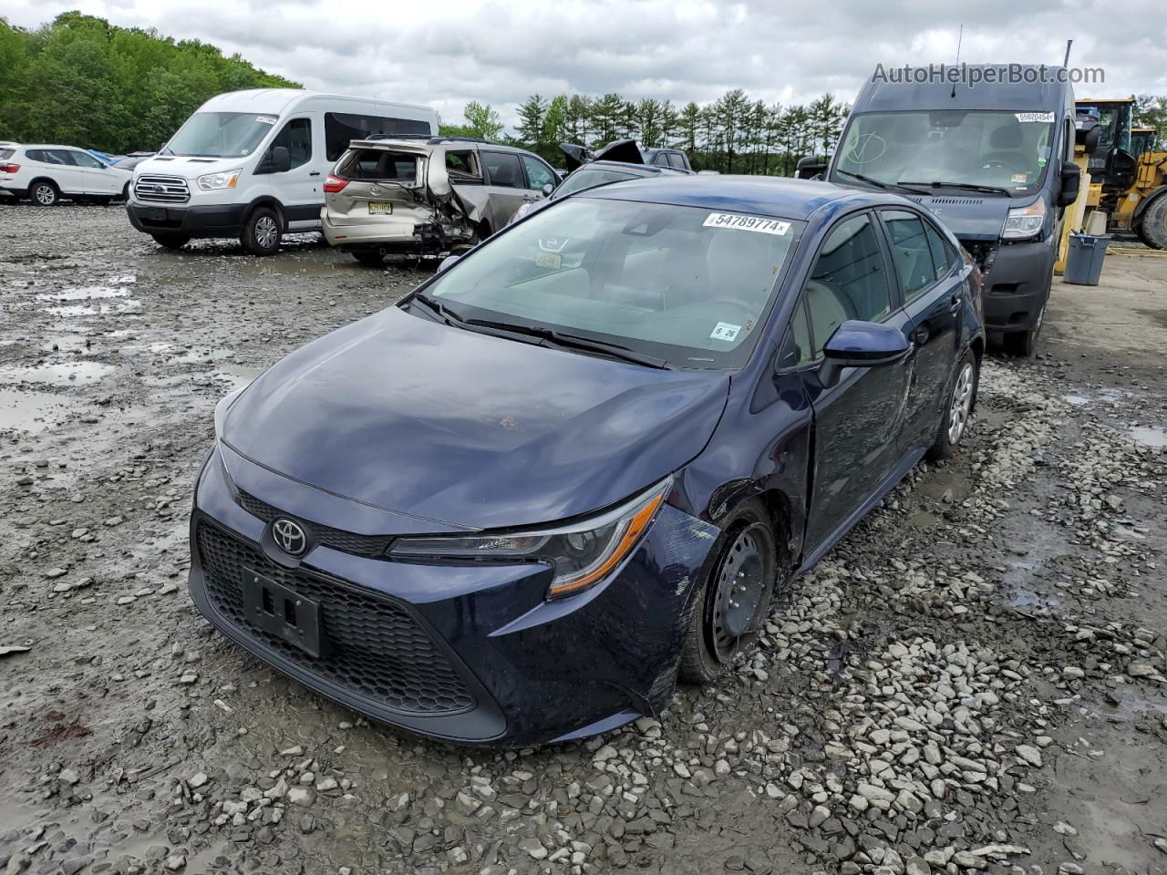 2021 Toyota Corolla Le Синий vin: JTDEPMAE4MJ179730