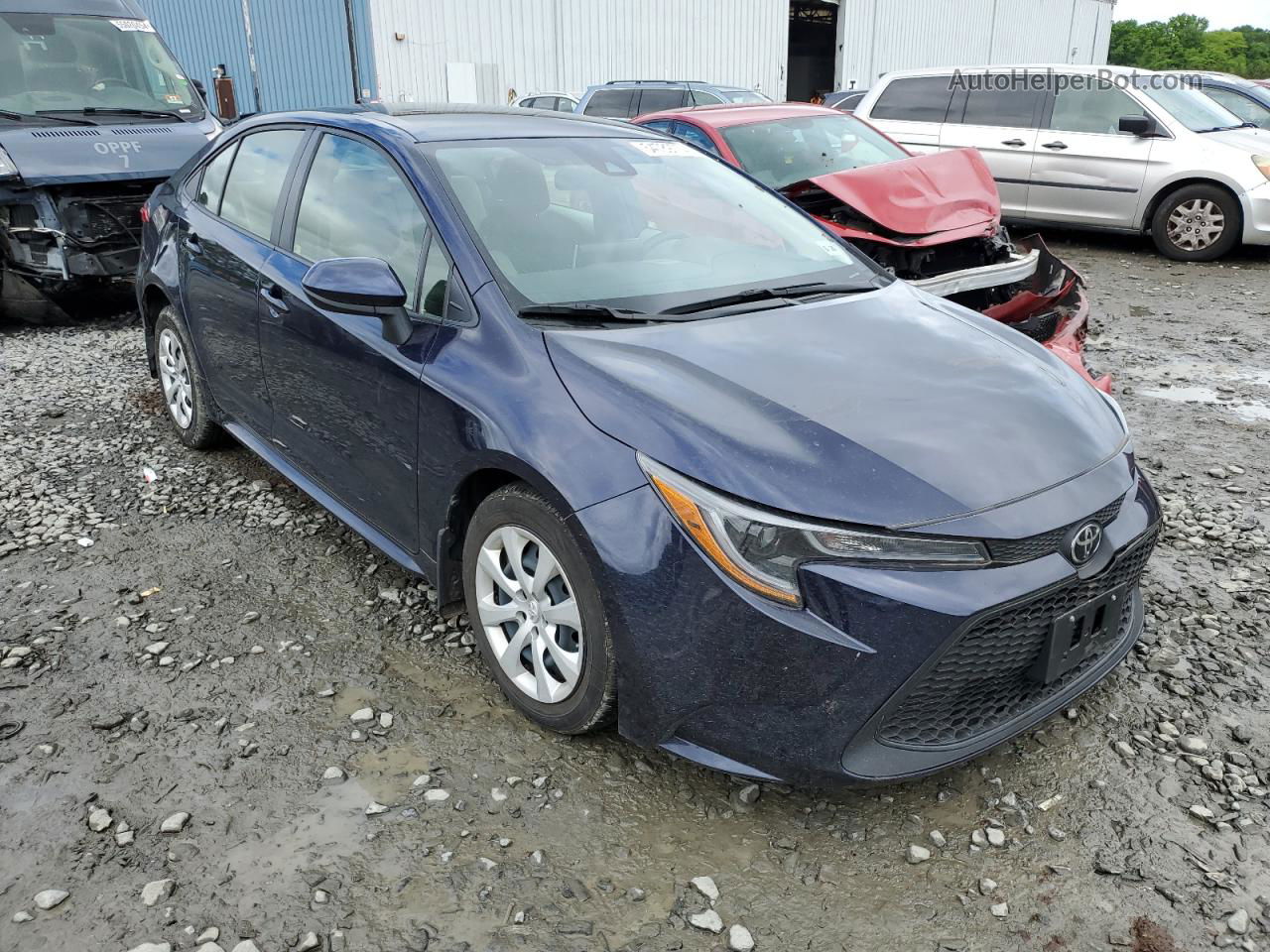 2021 Toyota Corolla Le Blue vin: JTDEPMAE4MJ179730