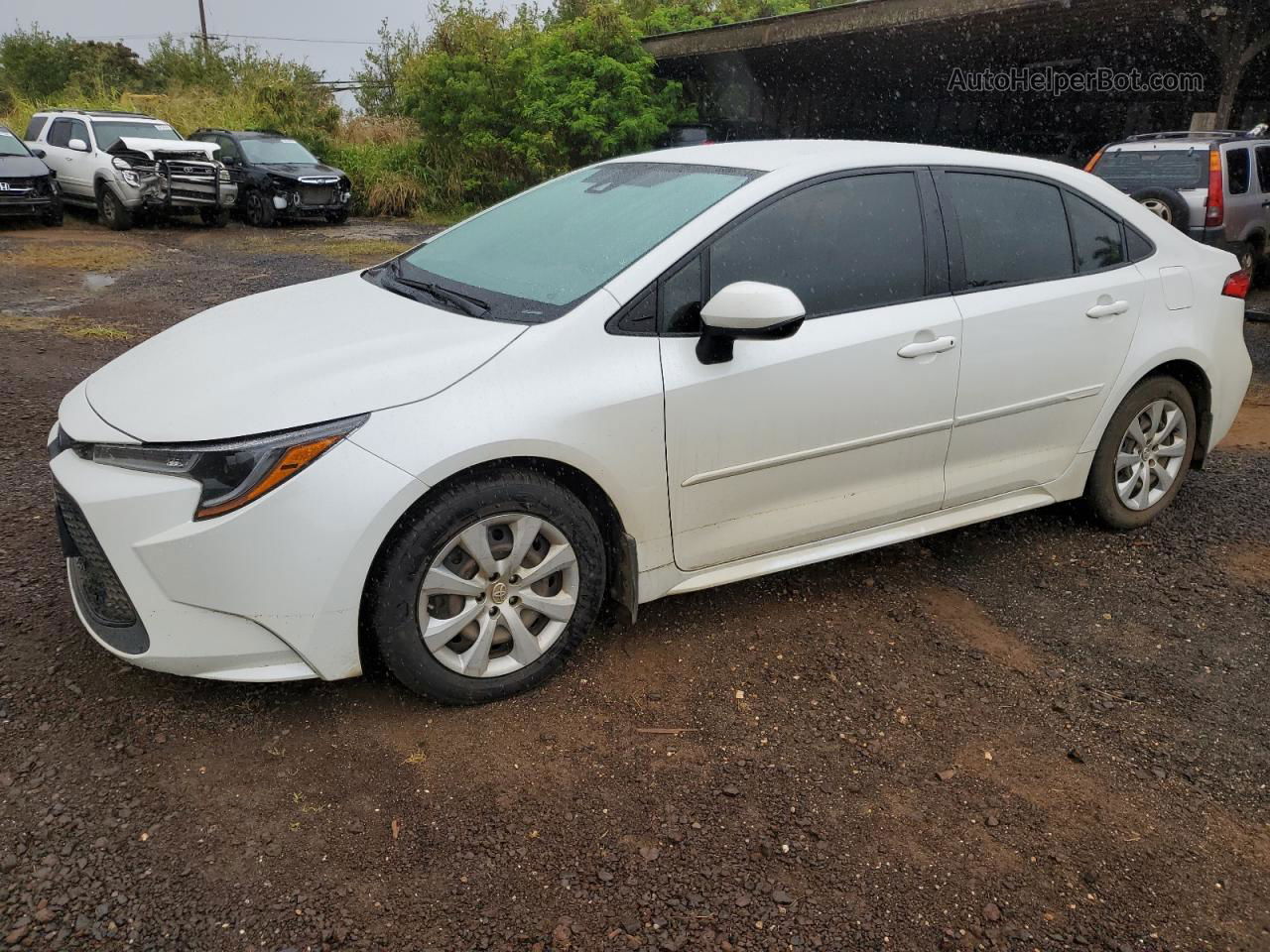 2021 Toyota Corolla Le White vin: JTDEPMAE5MJ119794