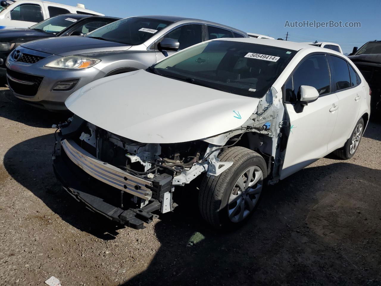 2021 Toyota Corolla Le White vin: JTDEPMAE5MJ122534