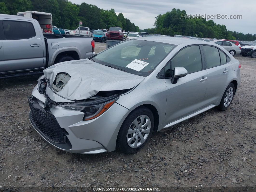 2021 Toyota Corolla Le Silver vin: JTDEPMAE5MJ124977