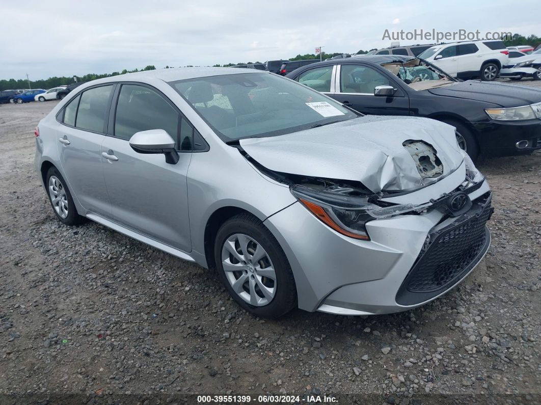 2021 Toyota Corolla Le Silver vin: JTDEPMAE5MJ124977