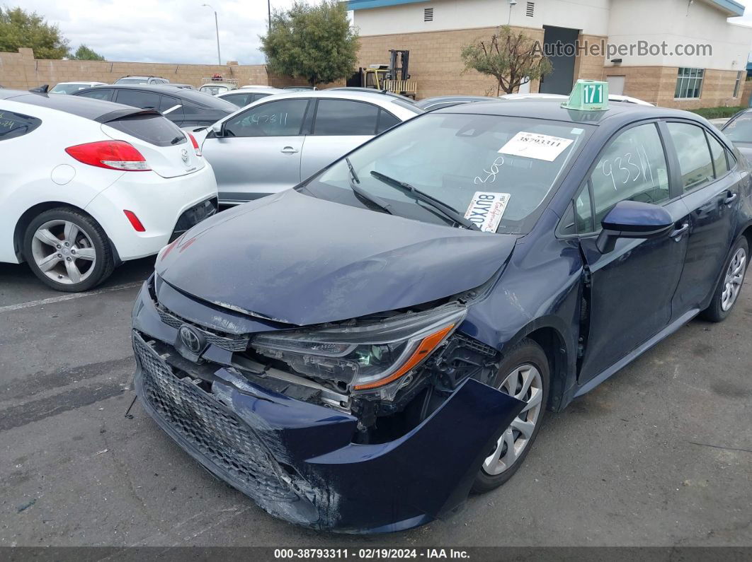 2021 Toyota Corolla Le Dark Blue vin: JTDEPMAE5MJ165285