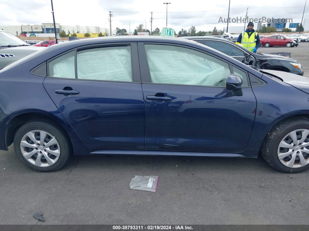 2021 Toyota Corolla Le Dark Blue vin: JTDEPMAE5MJ165285