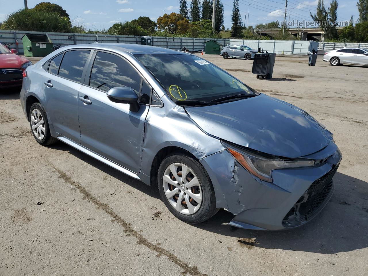 2021 Toyota Corolla Le Blue vin: JTDEPMAE5MJ183740