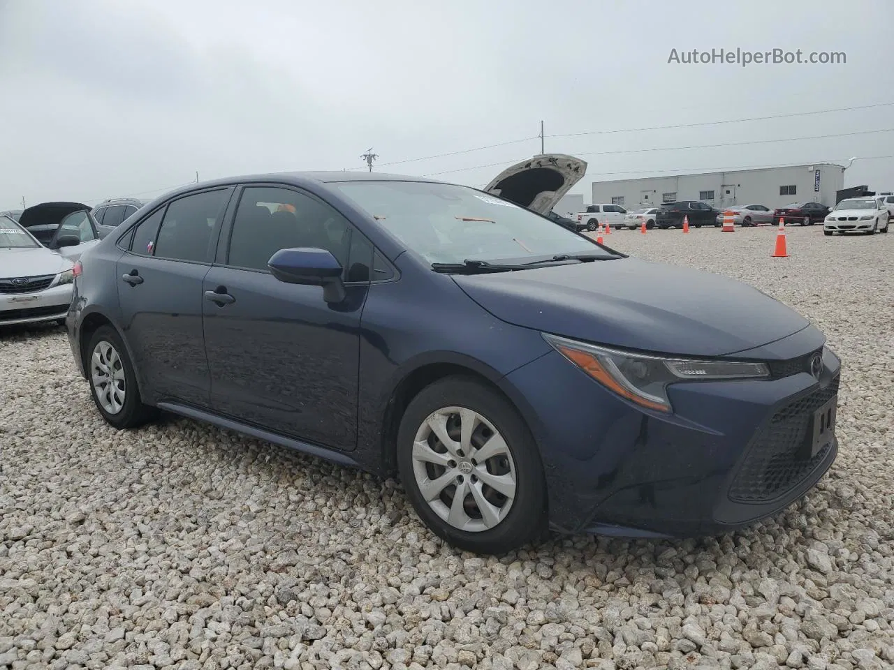 2021 Toyota Corolla Le Blue vin: JTDEPMAE5MJ188968