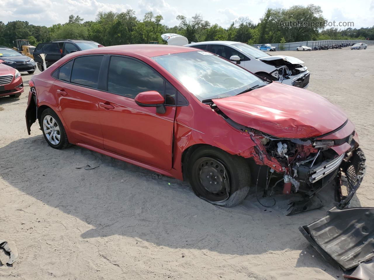 2021 Toyota Corolla Le Red vin: JTDEPMAE6MJ125474