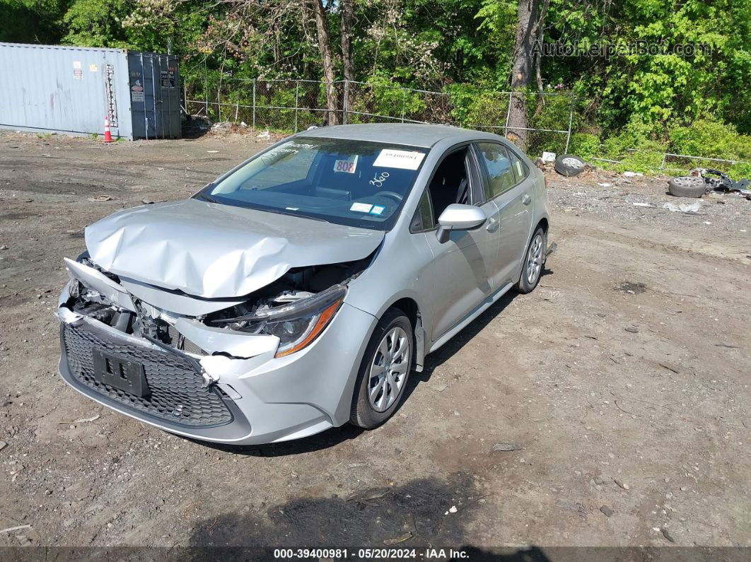 2021 Toyota Corolla Le Silver vin: JTDEPMAE6MJ148141