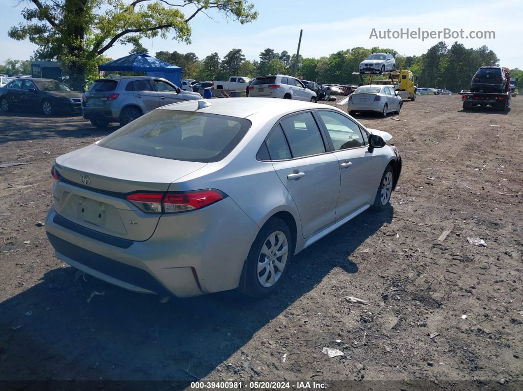 2021 Toyota Corolla Le Silver vin: JTDEPMAE6MJ148141