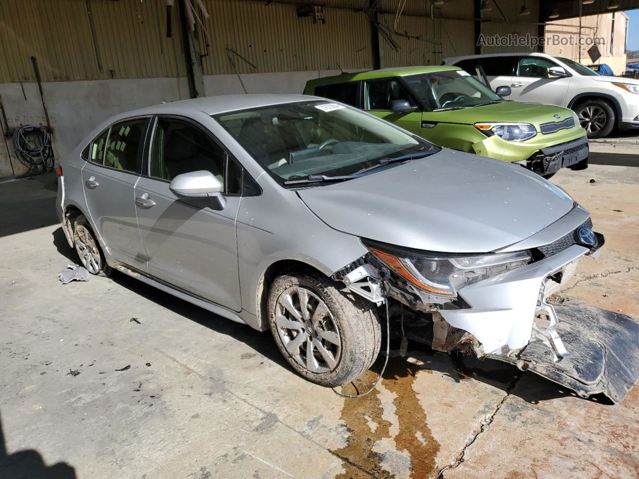 2021 Toyota Corolla Le Silver vin: JTDEPMAE6MJ156482