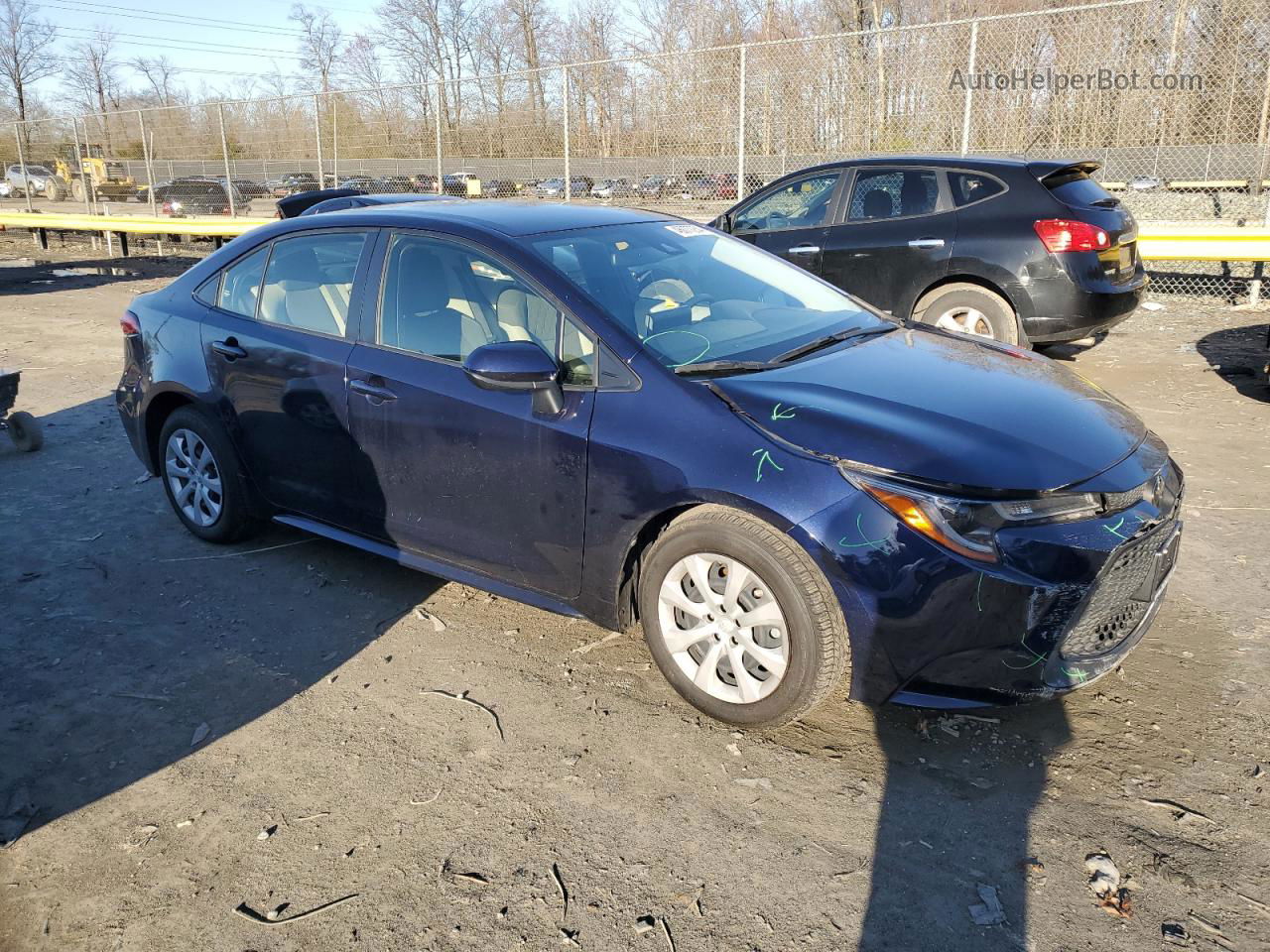 2021 Toyota Corolla Le Blue vin: JTDEPMAE6MJ169121