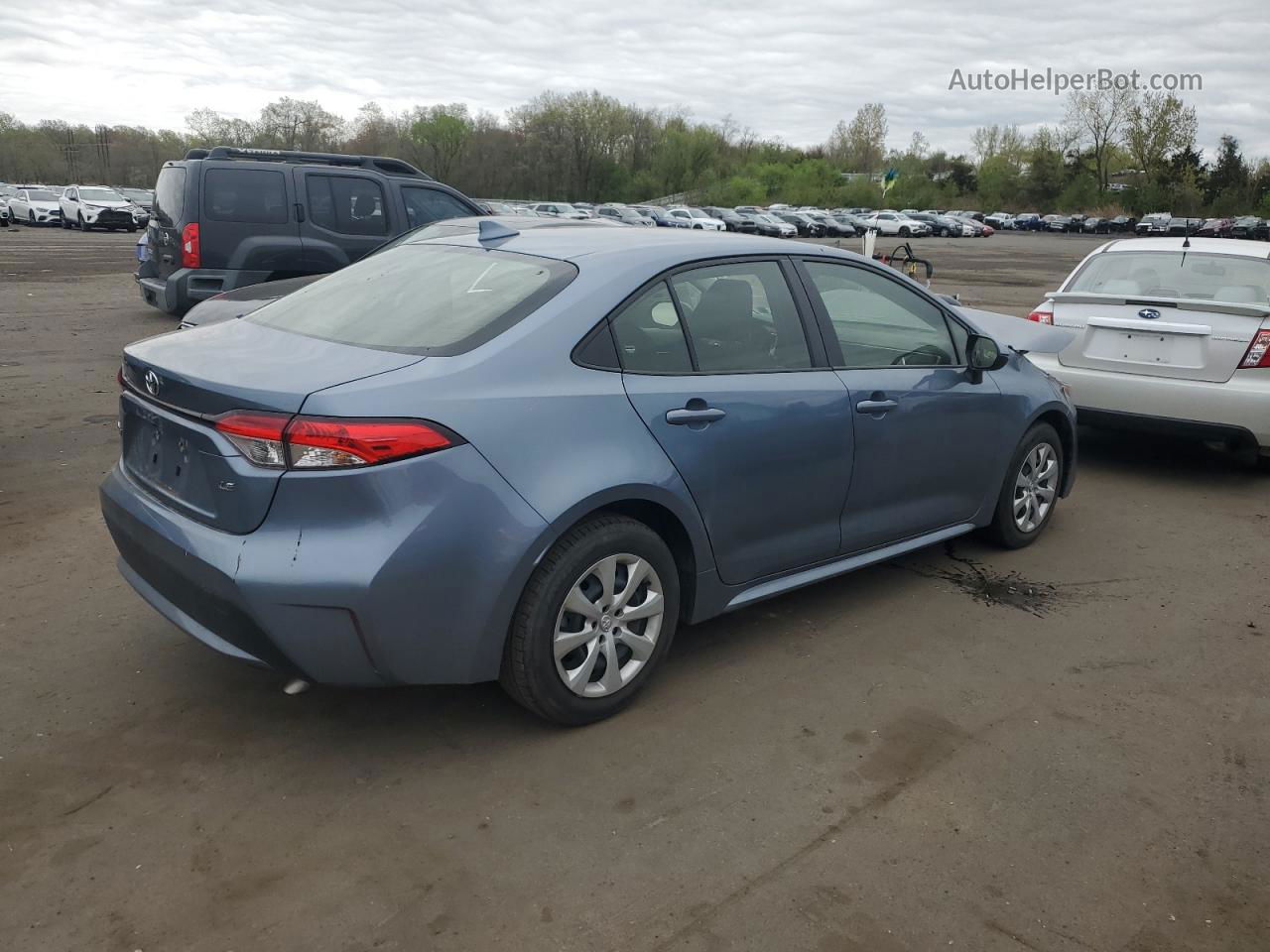 2021 Toyota Corolla Le Blue vin: JTDEPMAE6MJ179678