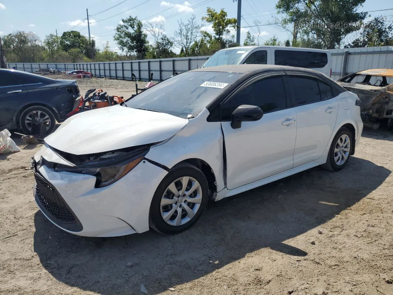 2021 Toyota Corolla Le White vin: JTDEPMAE6MJ183469