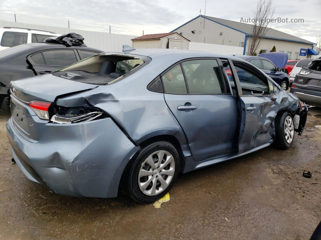 2021 Toyota Corolla Le Blue vin: JTDEPMAE7MJ139173