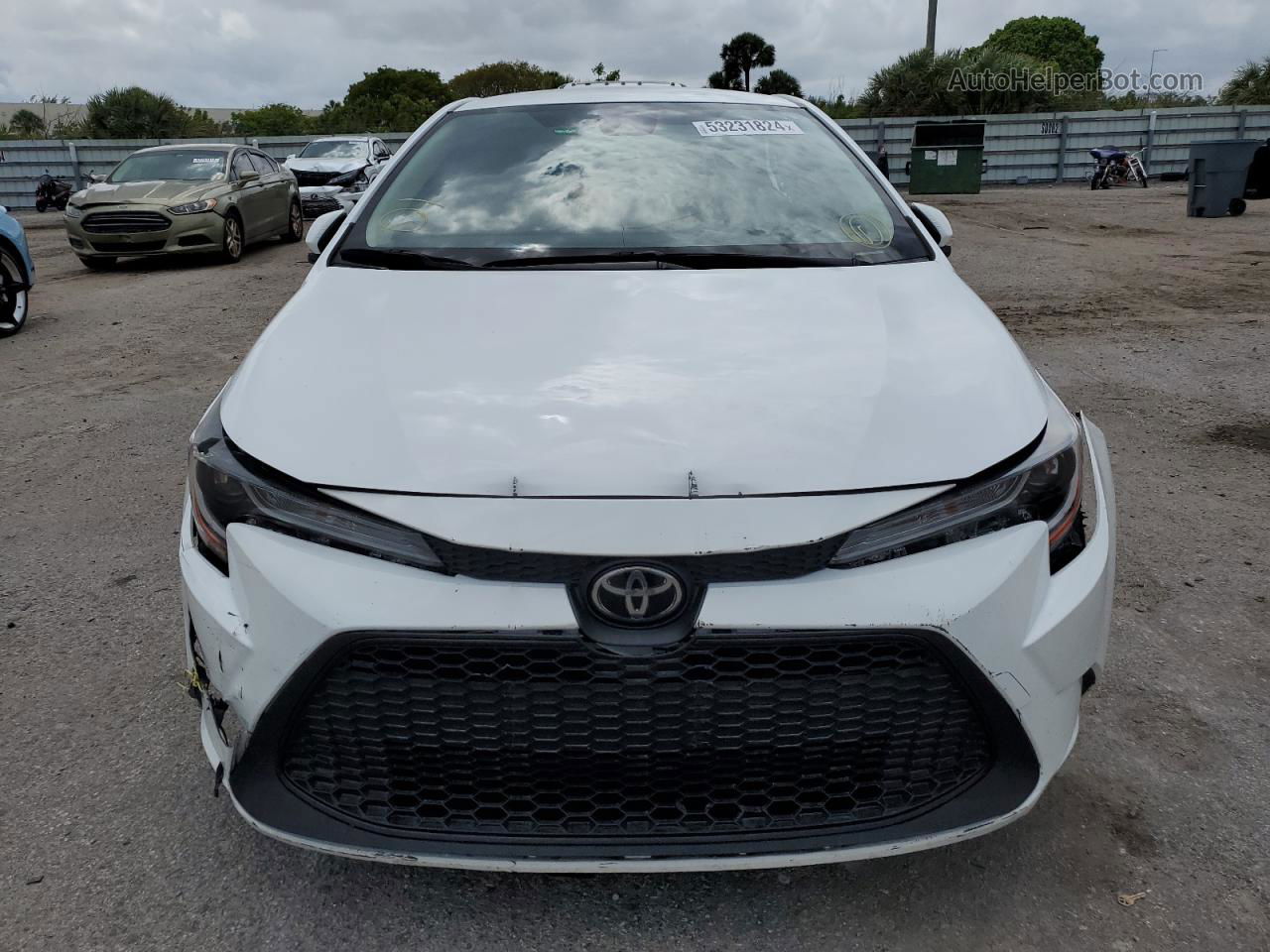 2021 Toyota Corolla Le White vin: JTDEPMAE7MJ157222