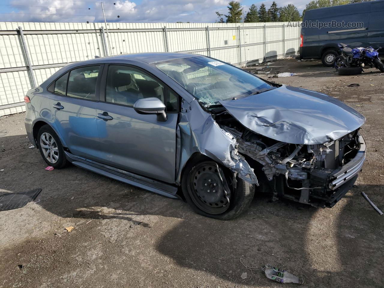 2021 Toyota Corolla Le Blue vin: JTDEPMAE8MJ118249