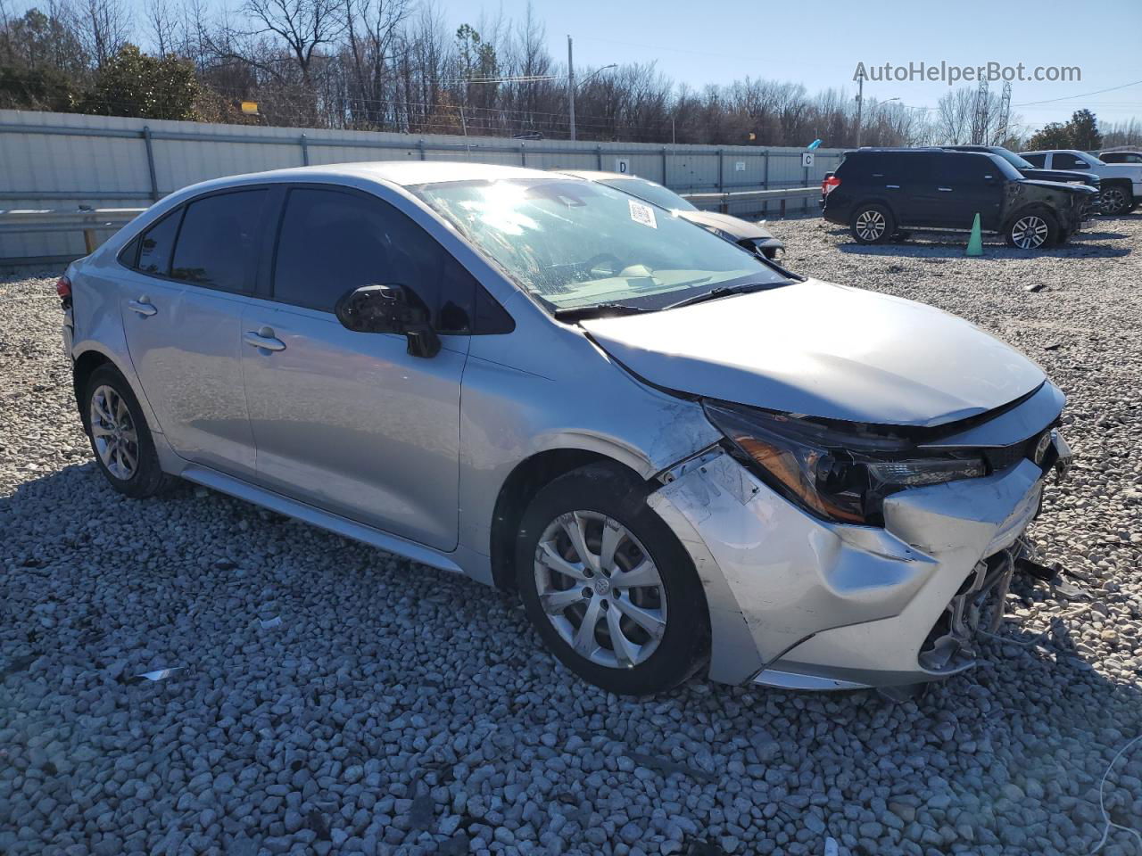 2021 Toyota Corolla Le Silver vin: JTDEPMAE9MJ128630