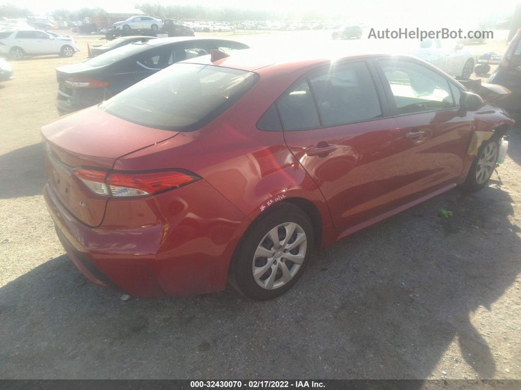 2021 Toyota Corolla Le Red vin: JTDEPMAE9MJ186589