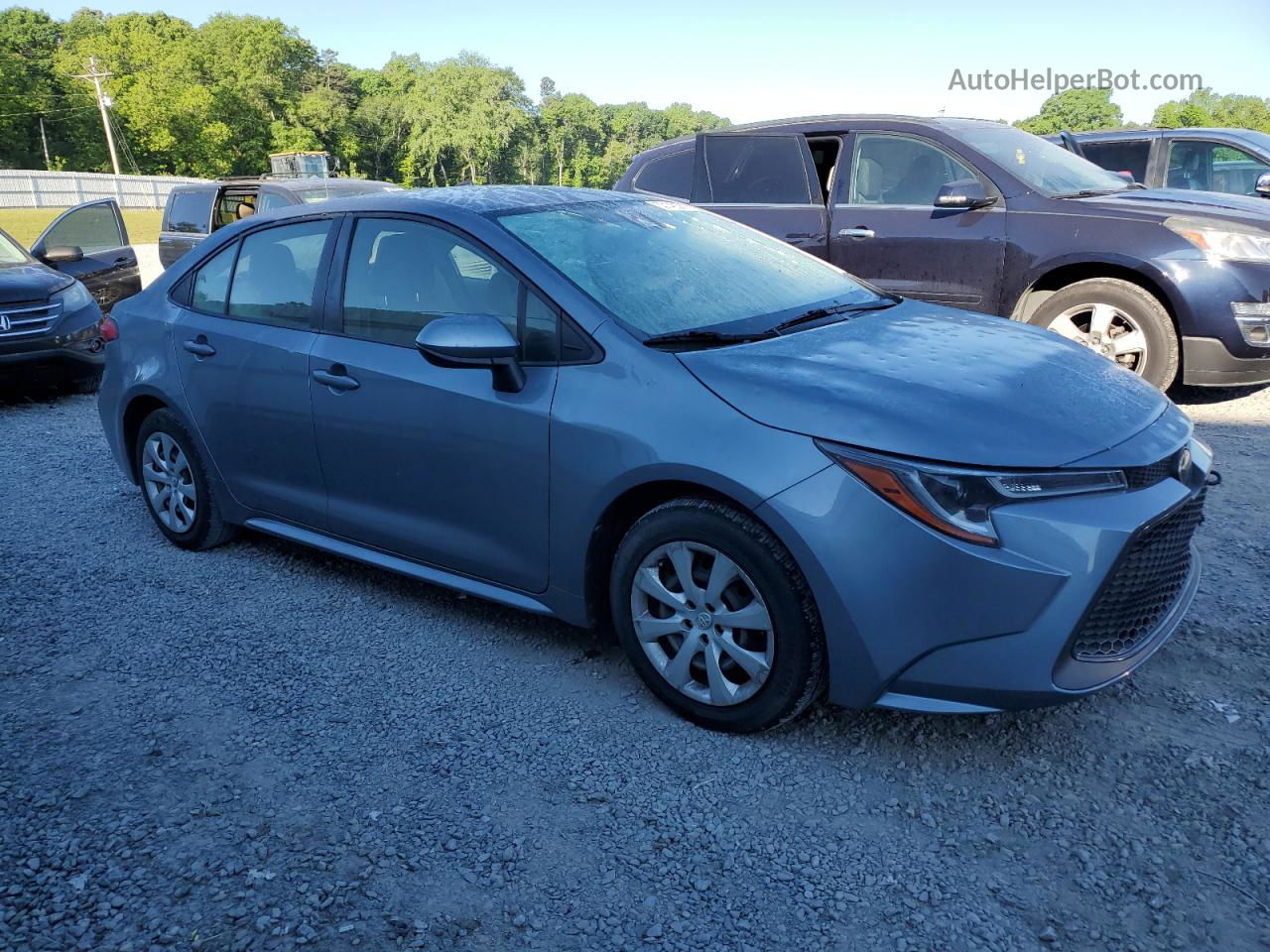 2021 Toyota Corolla Le Blue vin: JTDEPMAEXMJ123775