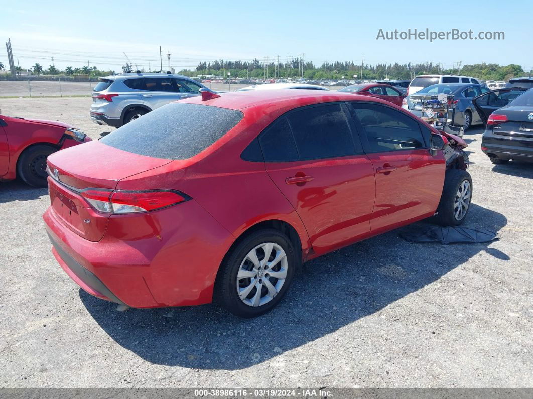 2020 Toyota Corolla Le Red vin: JTDEPRAE0LJ050878