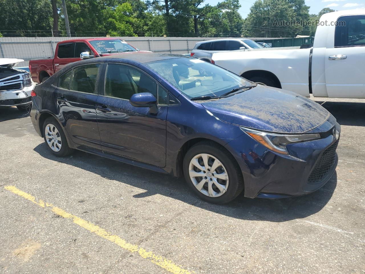 2020 Toyota Corolla Le Blue vin: JTDEPRAE0LJ065722