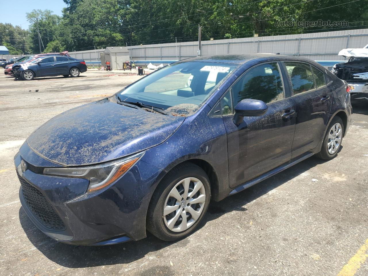 2020 Toyota Corolla Le Blue vin: JTDEPRAE0LJ065722