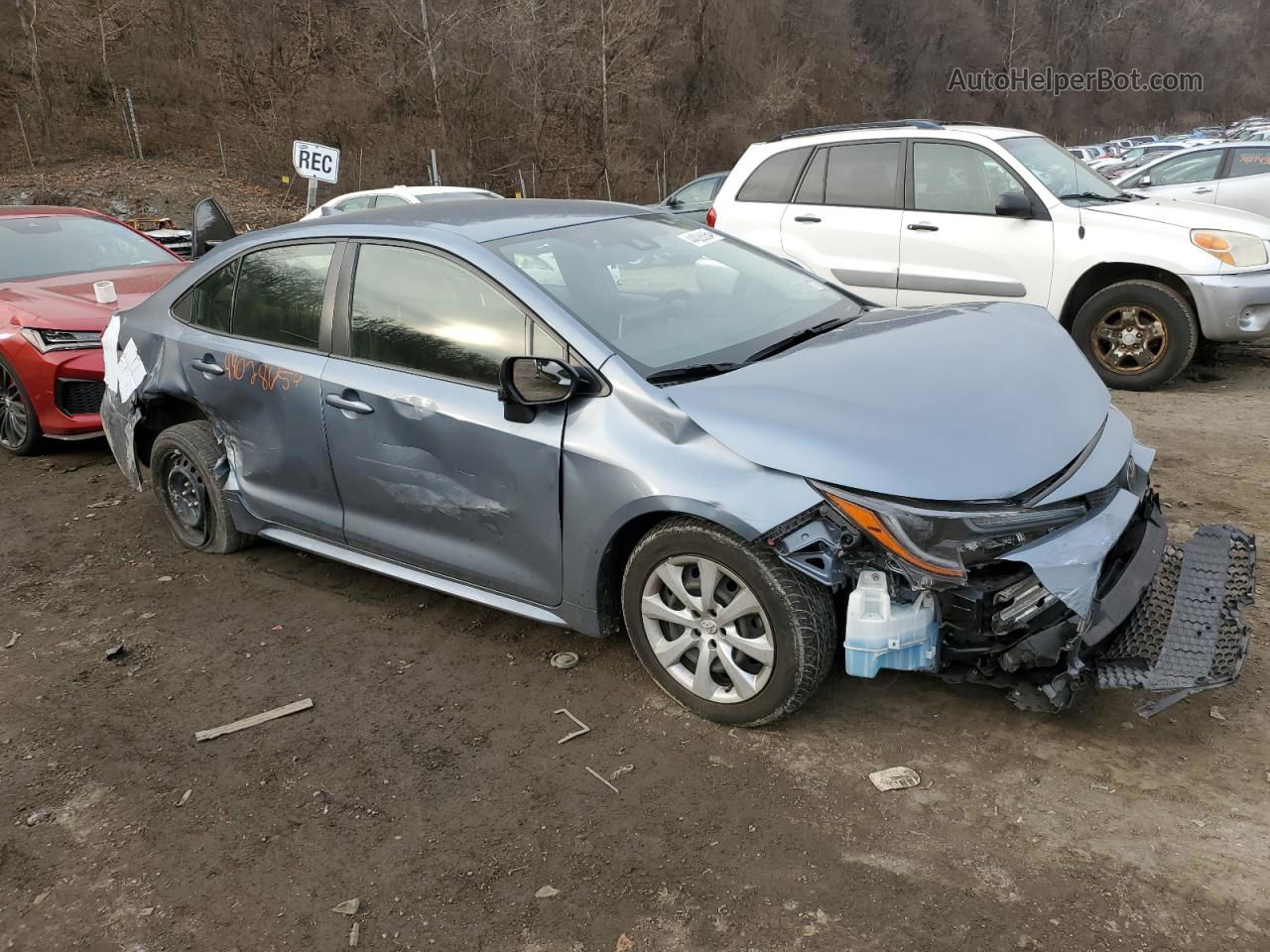 2020 Toyota Corolla Le Синий vin: JTDEPRAE0LJ073092