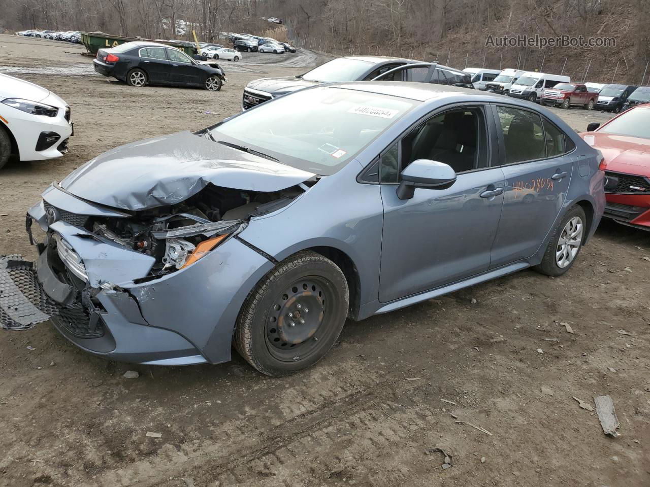 2020 Toyota Corolla Le Blue vin: JTDEPRAE0LJ073092