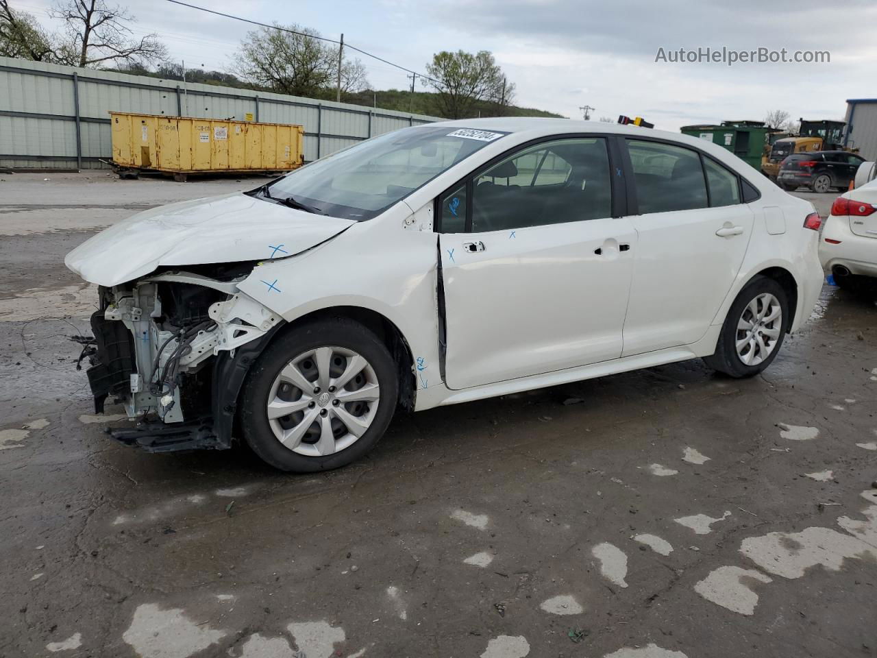 2020 Toyota Corolla Le White vin: JTDEPRAE0LJ085968