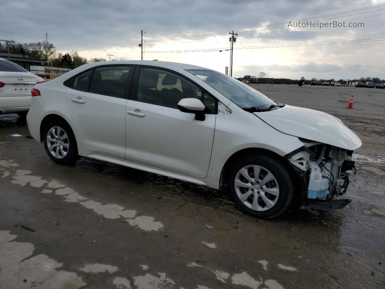 2020 Toyota Corolla Le White vin: JTDEPRAE0LJ085968