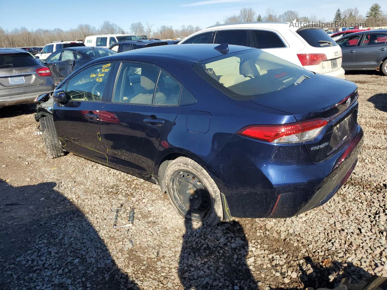 2020 Toyota Corolla Le Blue vin: JTDEPRAE1LJ030381