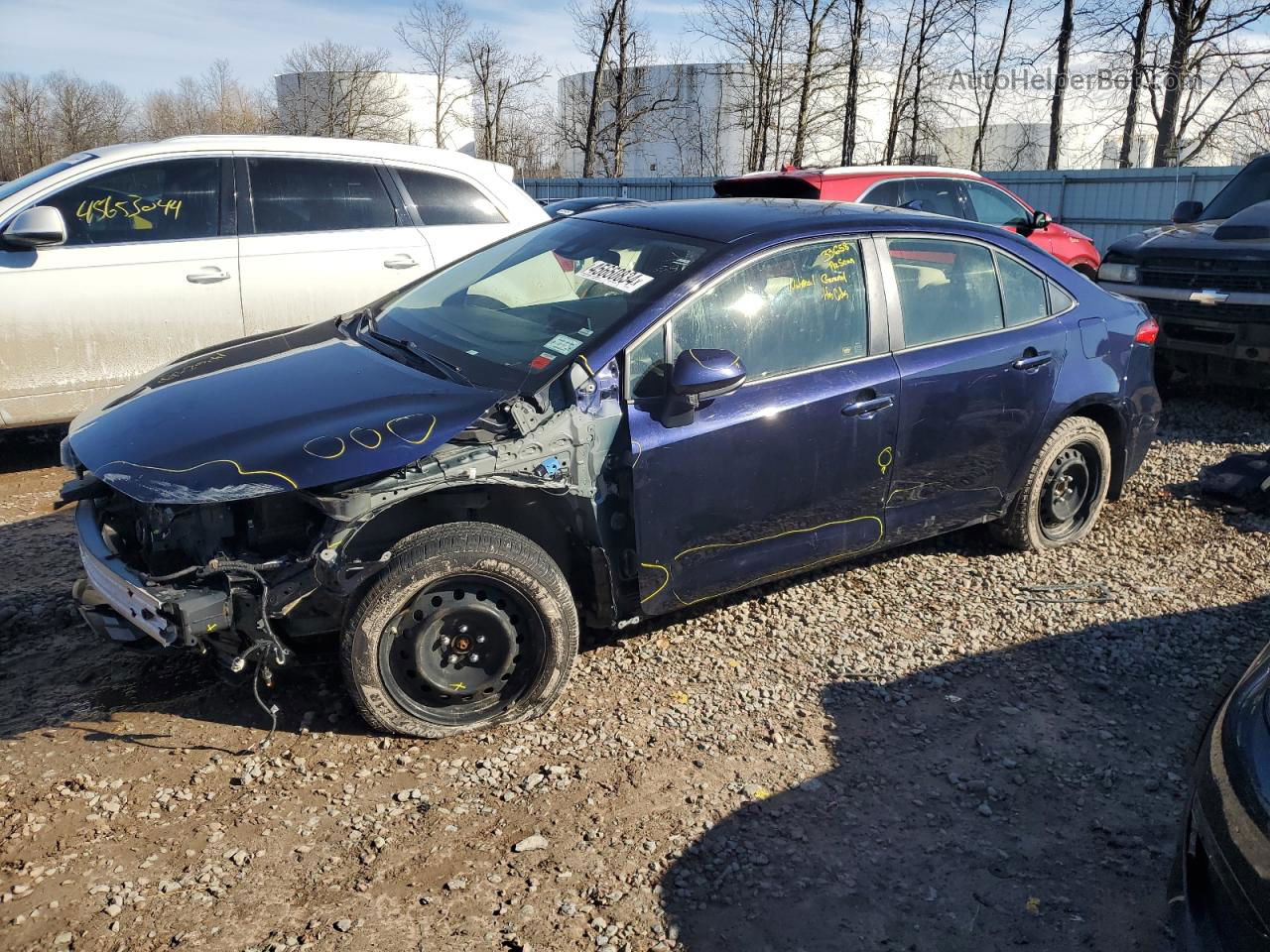 2020 Toyota Corolla Le Blue vin: JTDEPRAE1LJ030381