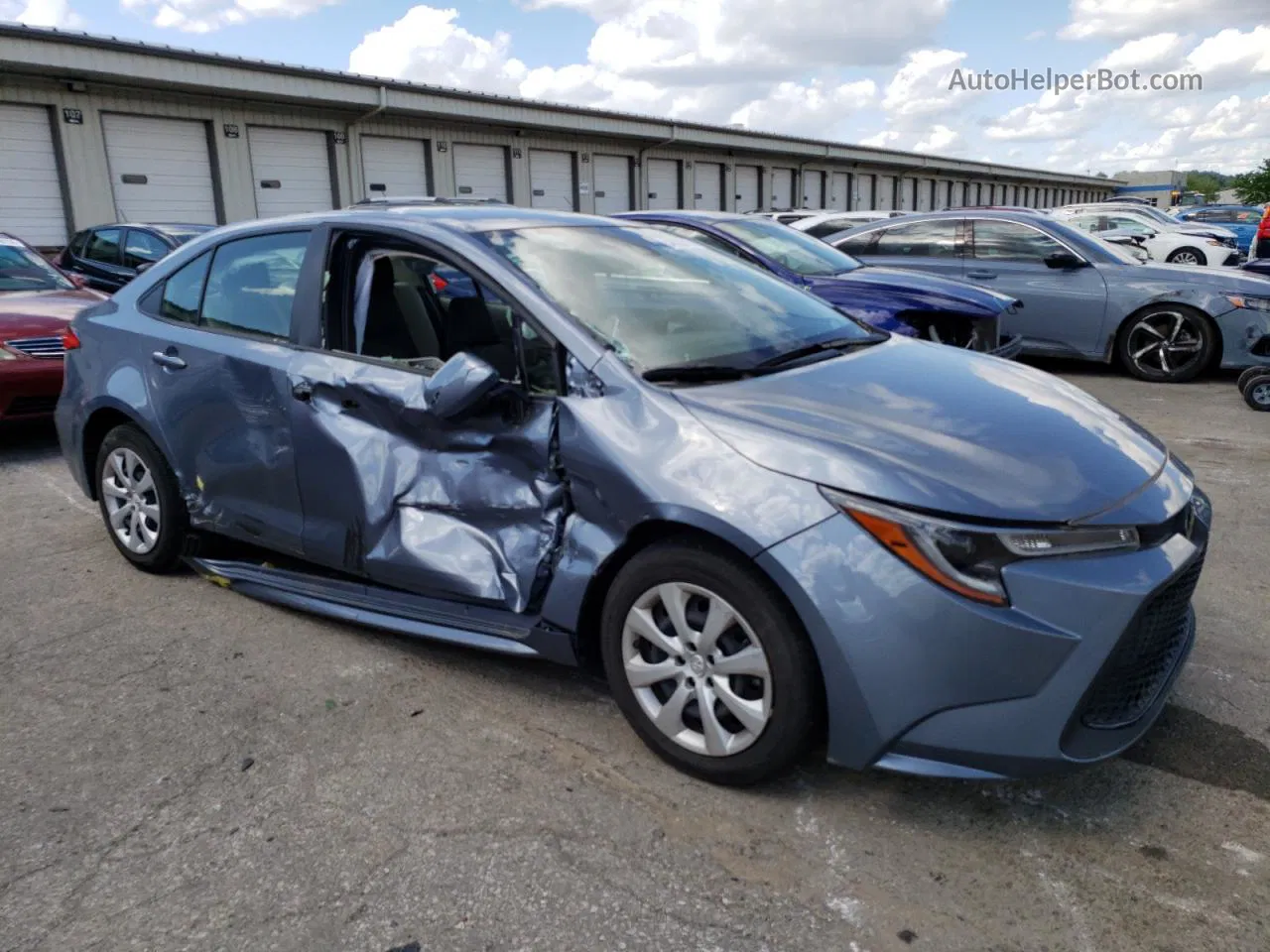 2020 Toyota Corolla Le Синий vin: JTDEPRAE2LJ051787