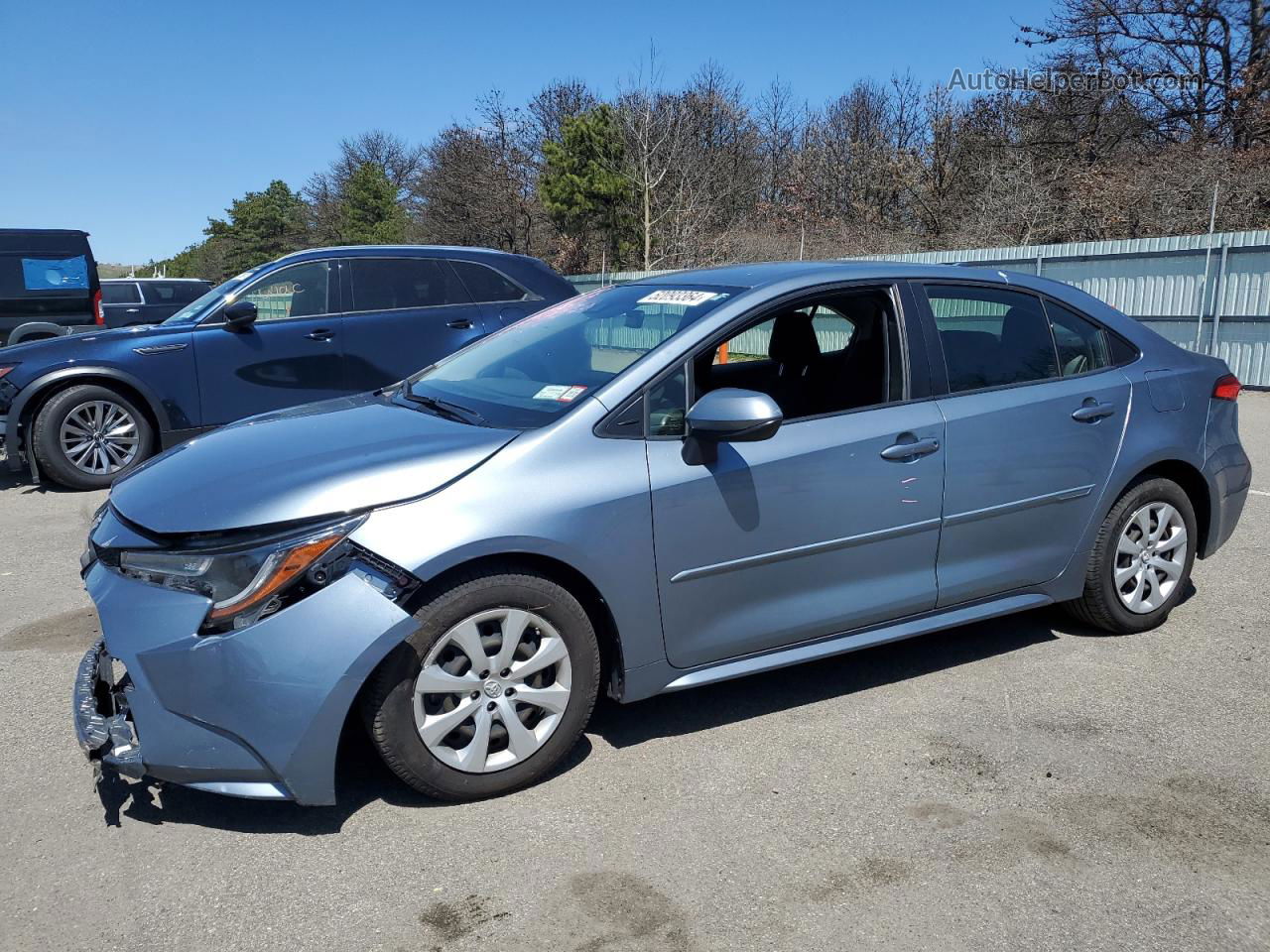 2020 Toyota Corolla Le Синий vin: JTDEPRAE3LJ013484