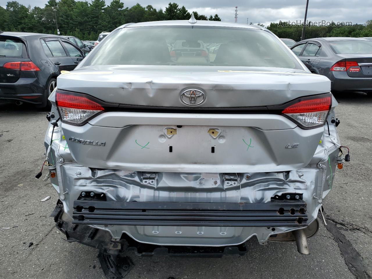 2020 Toyota Corolla Le Silver vin: JTDEPRAE3LJ034836