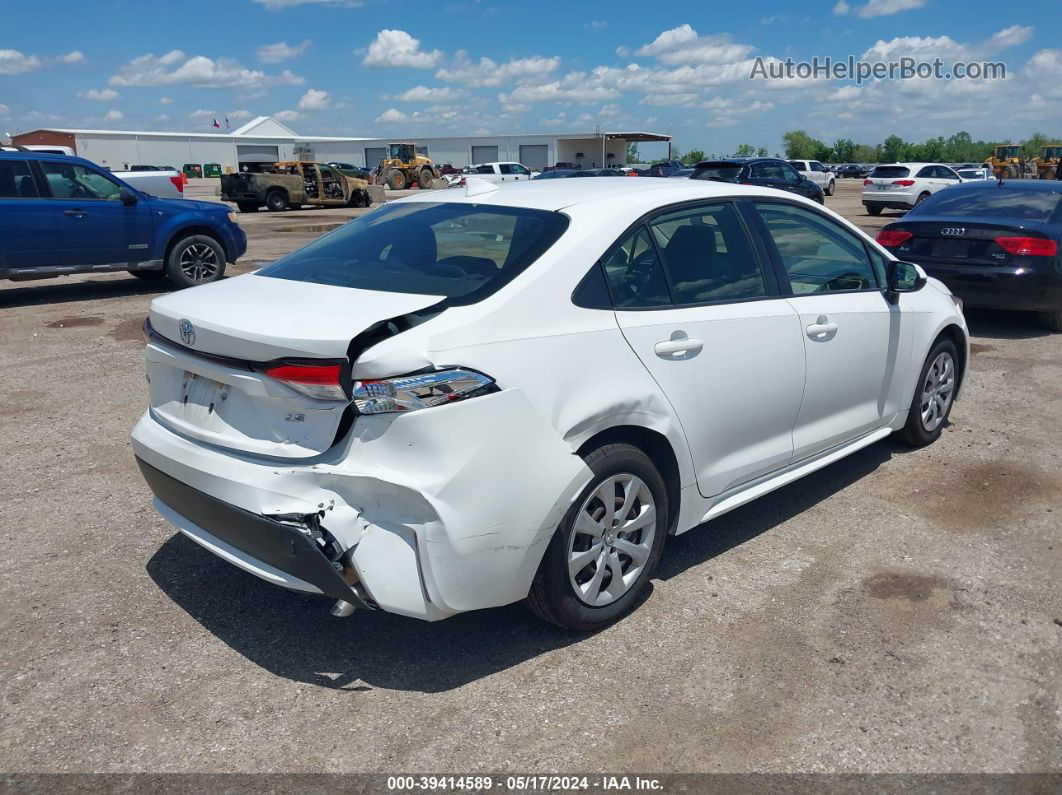 2020 Toyota Corolla Le White vin: JTDEPRAE4LJ003546