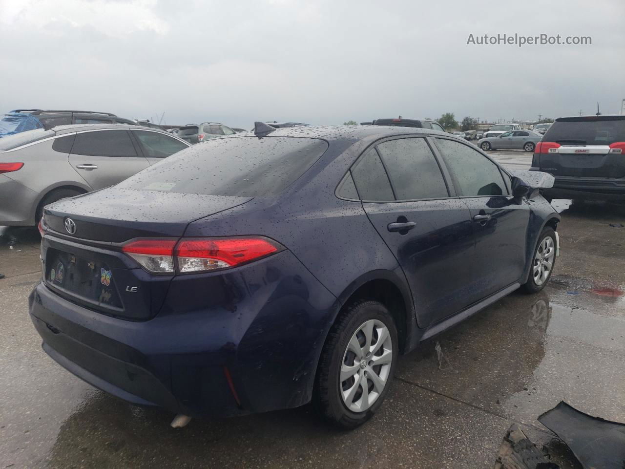 2020 Toyota Corolla Le Blue vin: JTDEPRAE4LJ115165