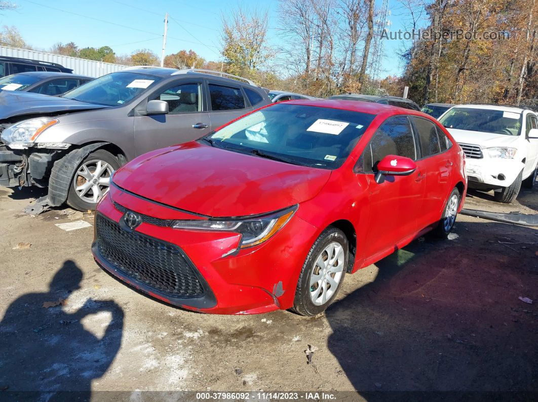 2020 Toyota Corolla Le Red vin: JTDEPRAE5LJ025345