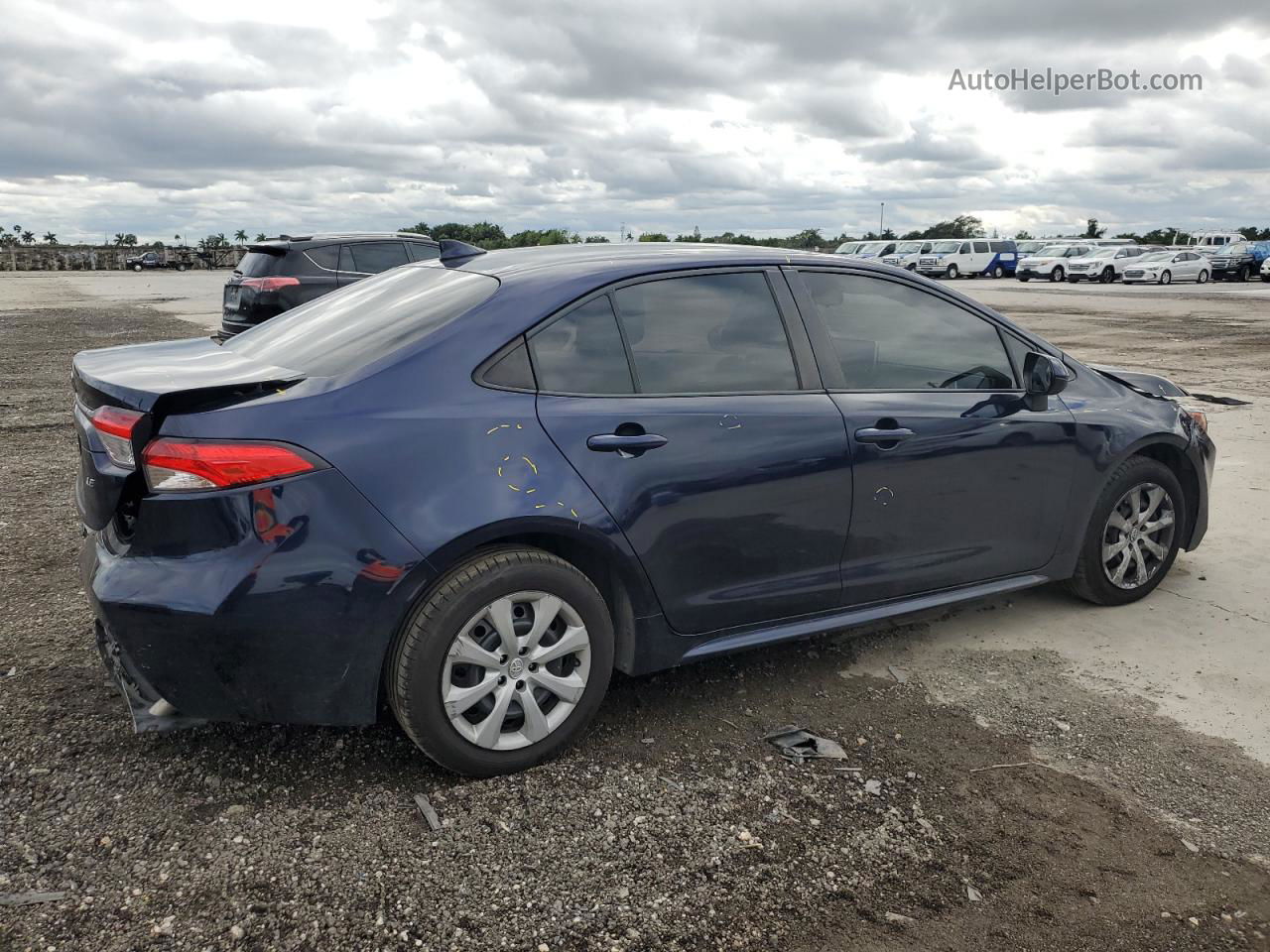 2020 Toyota Corolla Le Синий vin: JTDEPRAE5LJ028830