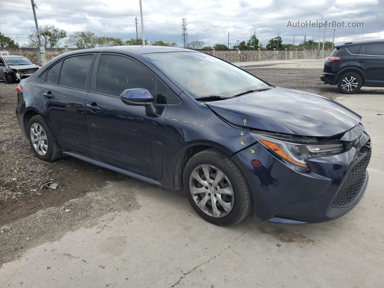 2020 Toyota Corolla Le Синий vin: JTDEPRAE5LJ028830