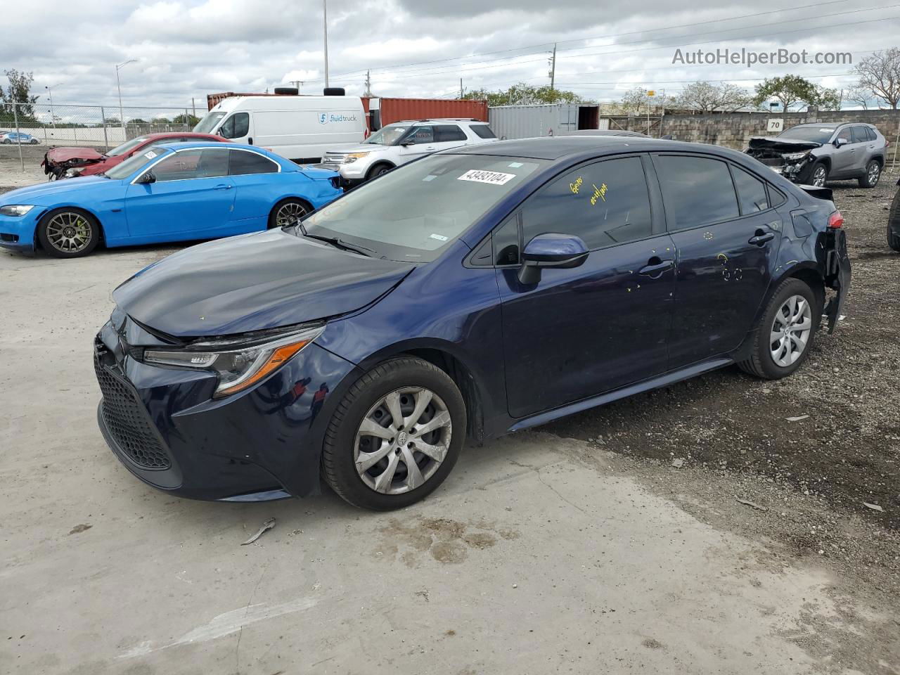 2020 Toyota Corolla Le Синий vin: JTDEPRAE5LJ028830