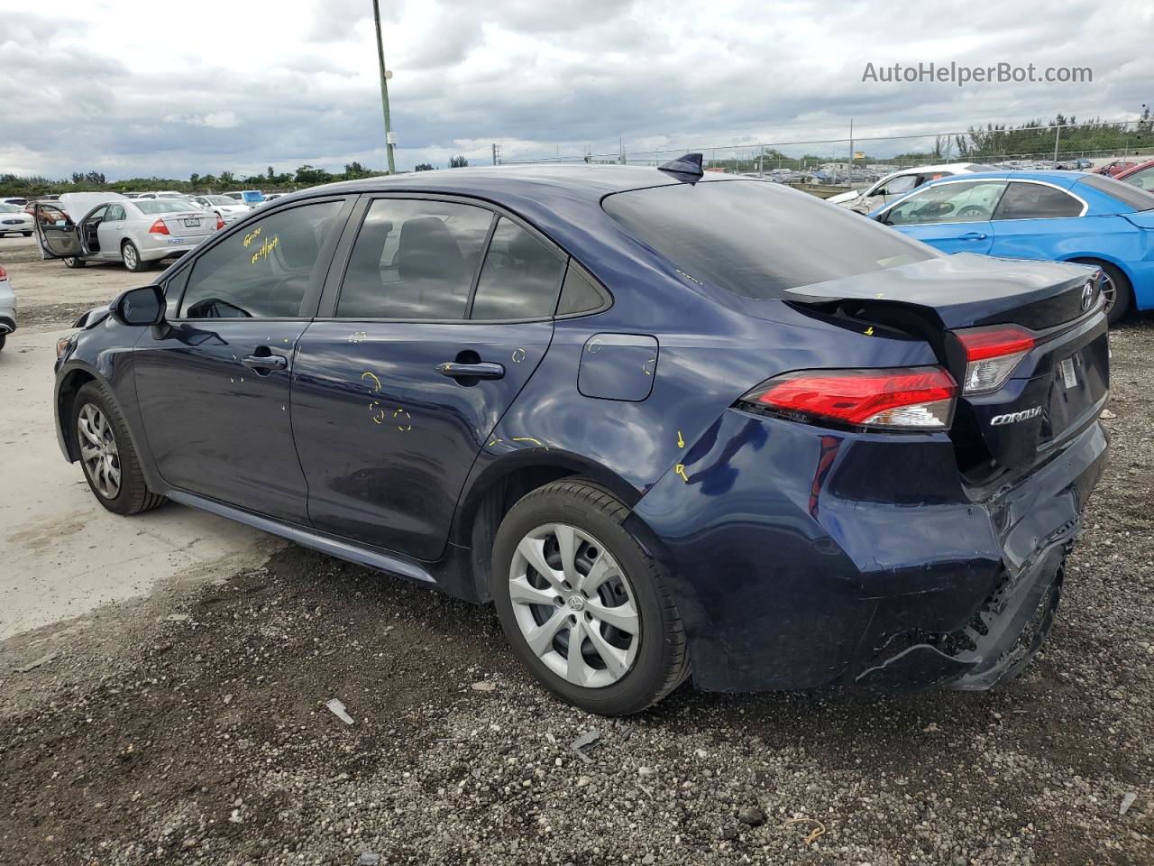 2020 Toyota Corolla Le Синий vin: JTDEPRAE5LJ028830