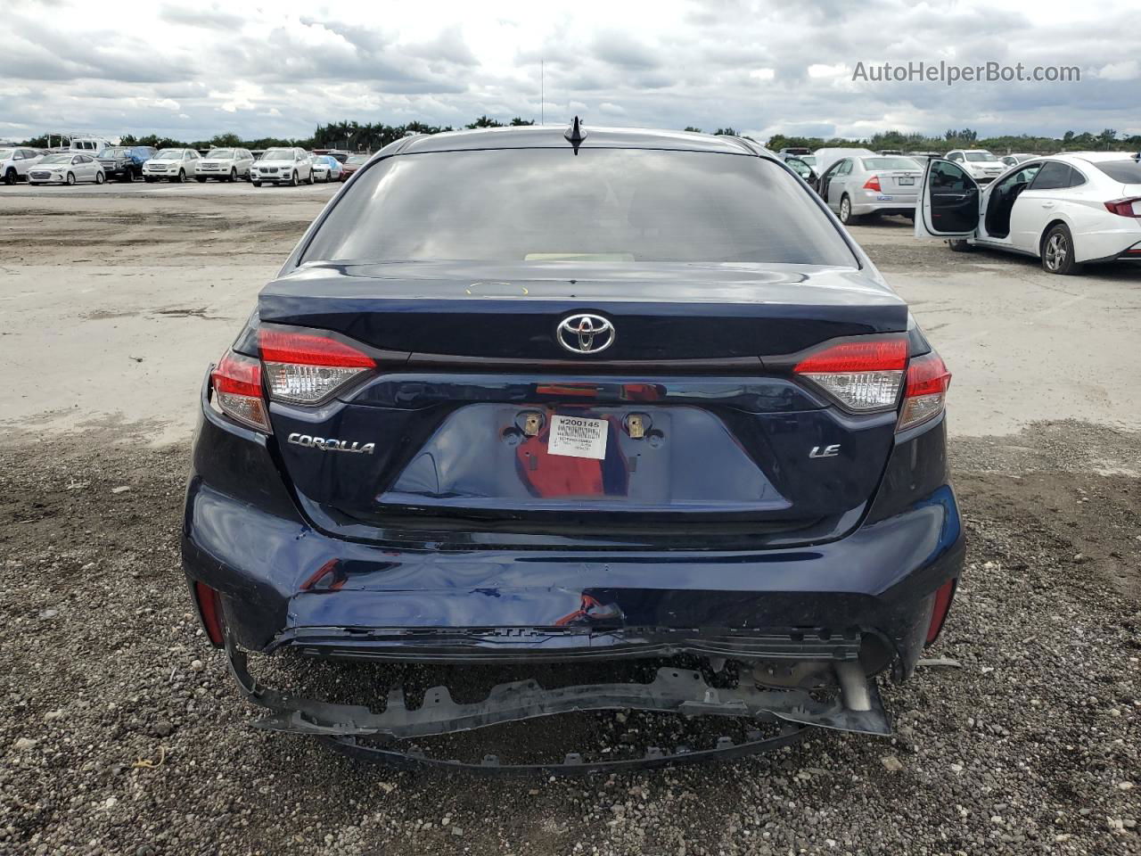 2020 Toyota Corolla Le Синий vin: JTDEPRAE5LJ028830